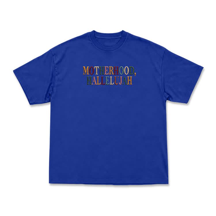 Vintage MOTHERHOOD.HALLELUJAH Graphic T-Shirt - Blue - US16-18(2XL) - image 11