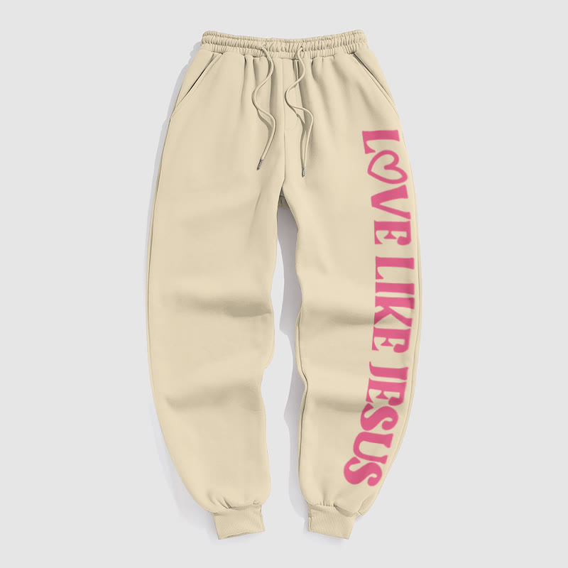 Love Like Jesus Valentine's Day Print Pants - Apricot - US16-18(2XL) - image 5