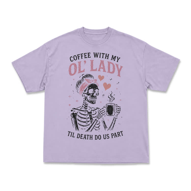 Vintage Coffee With My OL' Lady Graphic T-Shirt - Purple - US16-18(2XL) - image 6