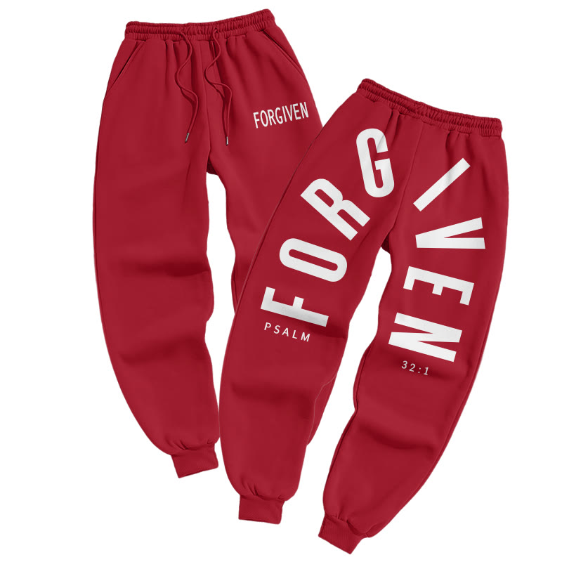 Forgiven Psalm 32:1 Print Pants - Red - US16-18(2XL) - image 8