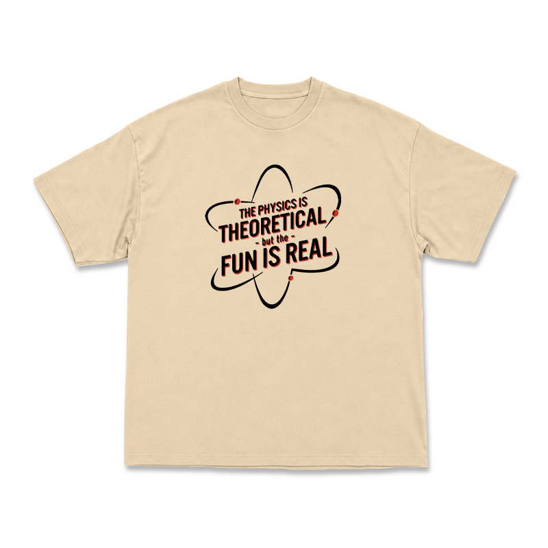 Casual Fun Is Real Slogan Physics Graphic T-Shirt  - Apricot - US16-18(2XL) - image 6