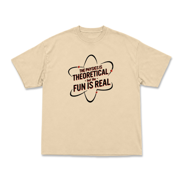 Casual Fun Is Real Slogan Physics Graphic T-Shirt  - Apricot - US16-18(2XL) - image 6