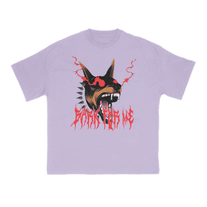 Bark For Me Snarling Doberman Print T-shirt - Purple - US16-18(2XL) - image 12