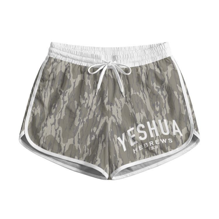 Yeshua Leaf Camo Print Pocket Shorts - Khaki - 5XL - image 3