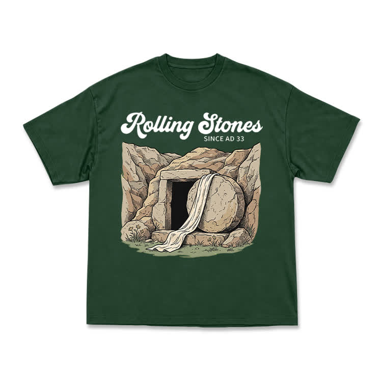 Vintage Rolling Stones Cave Graphic T-Shirt - Green - US16-18(2XL) - image 10