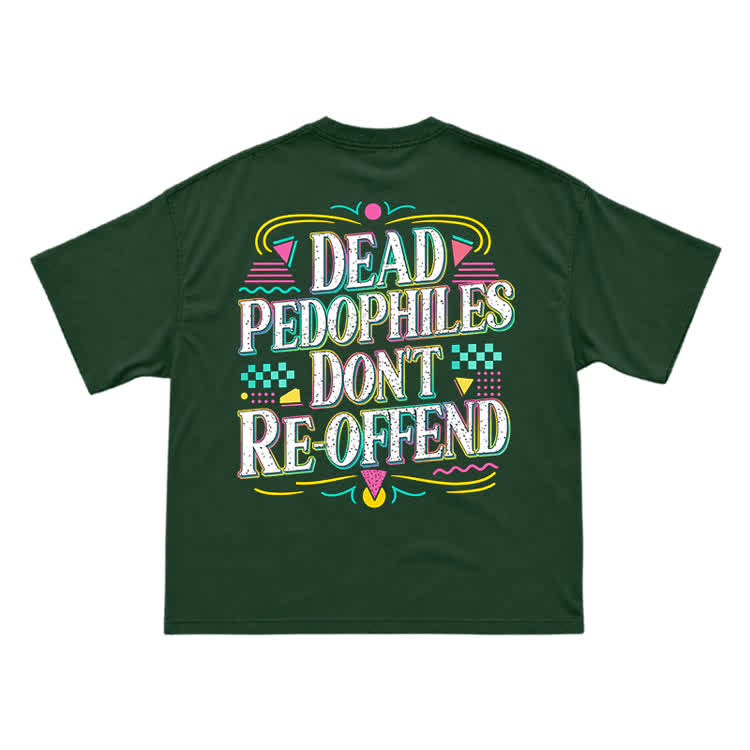 Provocative Slogan Back Print Streetwear T-Shirt - Green - US16-18(2XL) - image 9