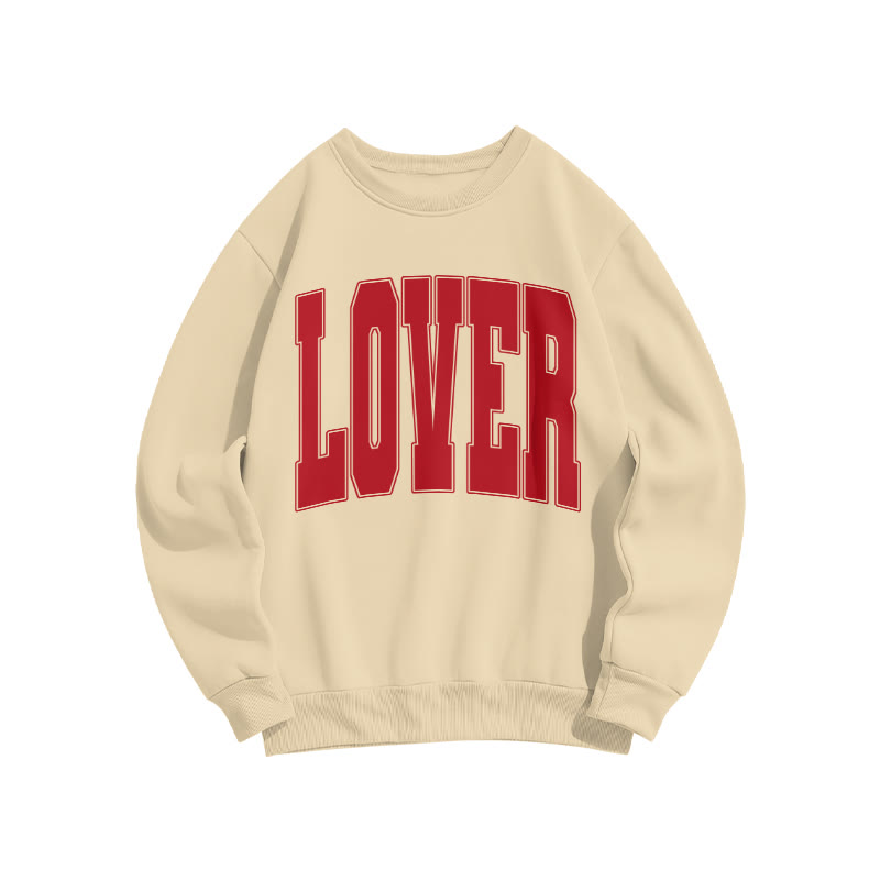 Lover Valentine's Day Print Sweatshirt - Apricot - US16-18(2XL) - image 5