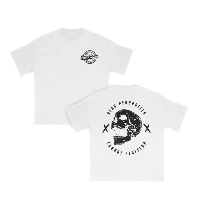 Dead Pedophiles Cannot Re-offend Streetwear Print T-shirt - White - US16-18(2XL) - image 3