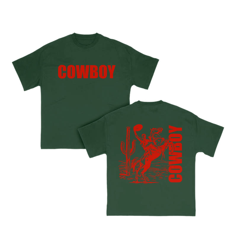 Unisex 100% Cotton COWBOY Print T-shirt