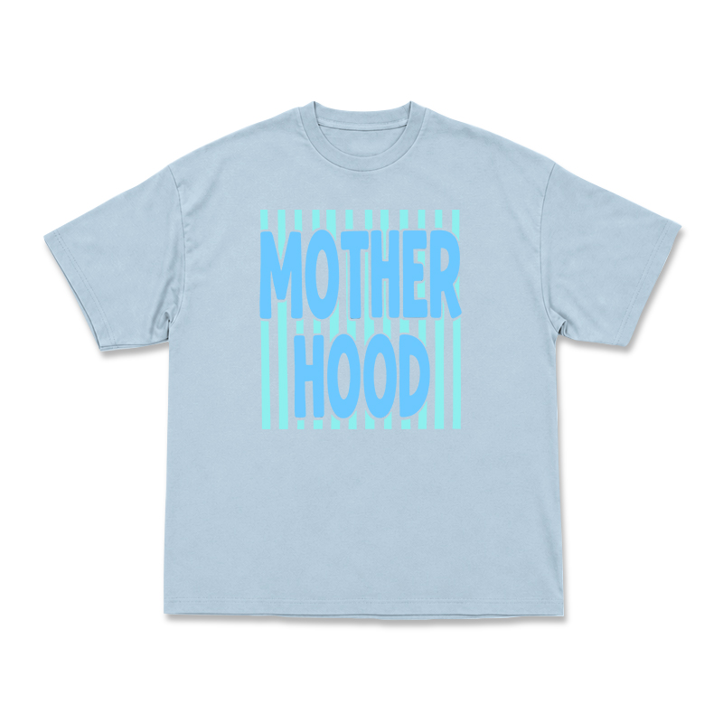 Streetwear Motherhood Round Neck Graphic Print T-Shirt - Light Blue - US16-18(2XL) - image 6