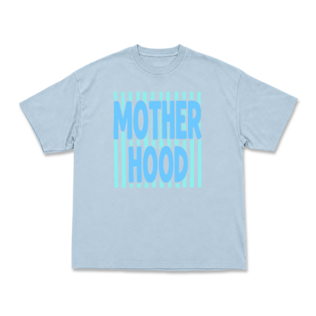 Streetwear Motherhood Round Neck Graphic Print T-Shirt - Light Blue - US16-18(2XL) - image 6