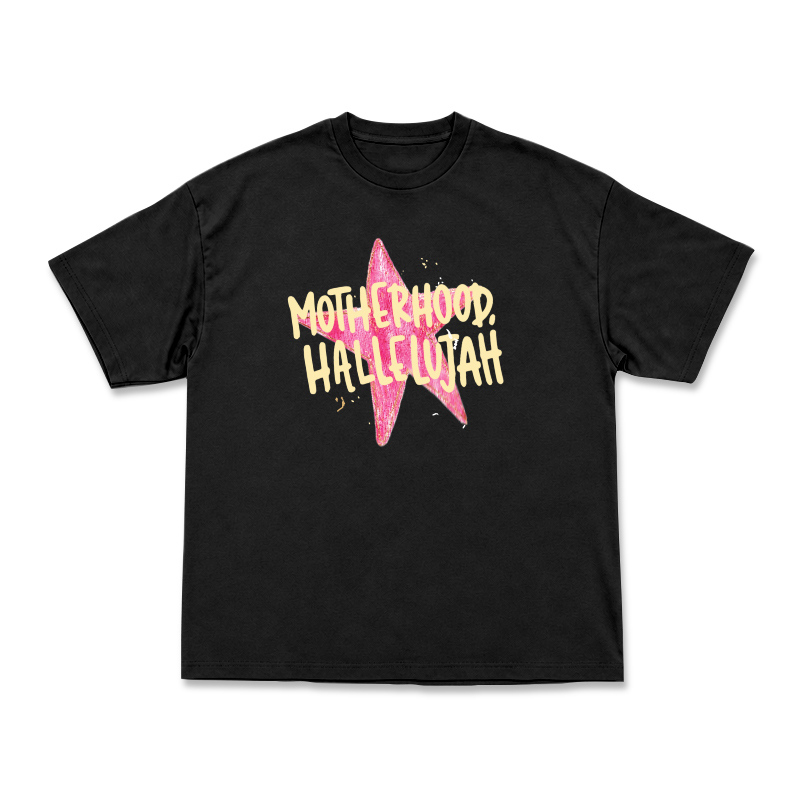 Vintage MOTHERHOOD HALLELUJAH Star Graphic Print T-Shirt - Black - US16-18(2XL) - image 15