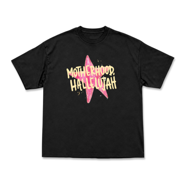 Vintage MOTHERHOOD HALLELUJAH Star Graphic Print T-Shirt - Black - US16-18(2XL) - image 15