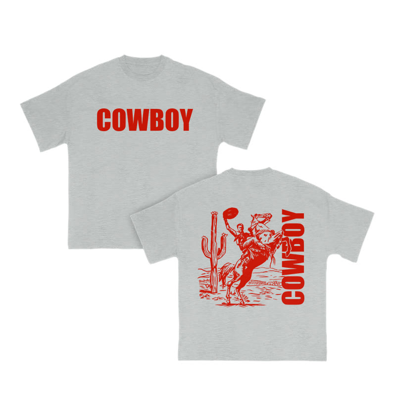 Unisex 100% Cotton COWBOY Print T-shirt