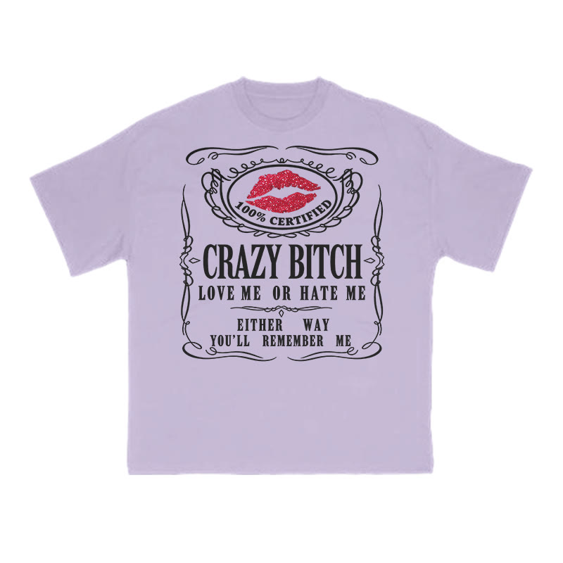 Love Me Or Hate Me Either Way You'll Remember Me Print T-shirt - Purple - US16-18(2XL) - image 8