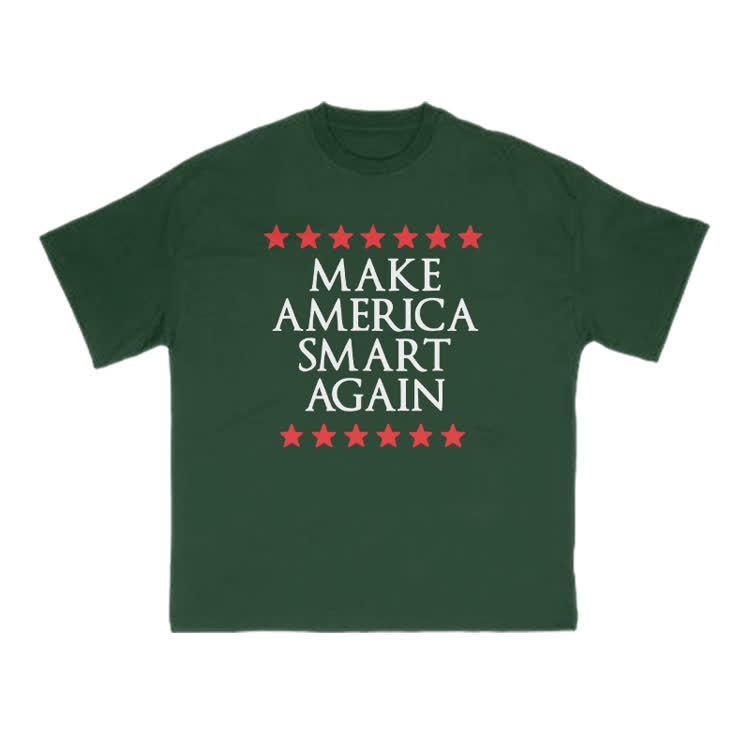 Make America Smart Again Print T-shirt - Green - US16-18(2XL) - image 10