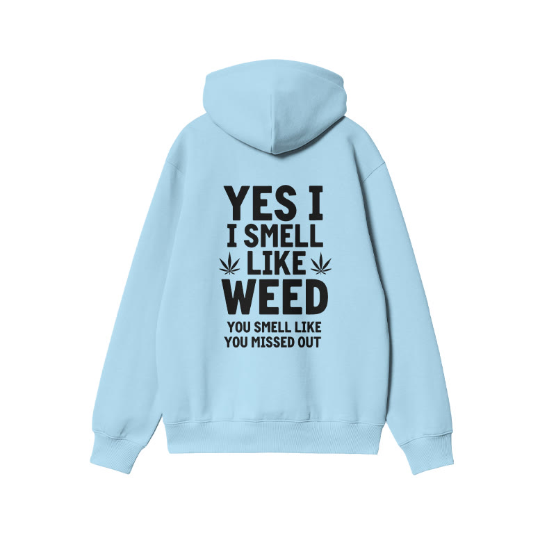 You Smell Like You Missed Out Print Hoodie - Blue - US16-18(2XL) - image 8