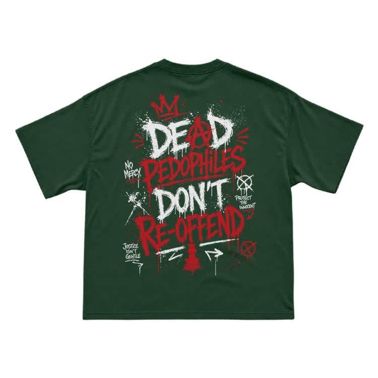 Street Punk Graffiti Back Print T-Shirt - Green - US16-18(2XL) - image 15