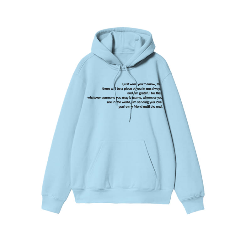 Unisex You're My Friend Until The End Print Hoodie - Blue - US16-18(2XL) - image 9