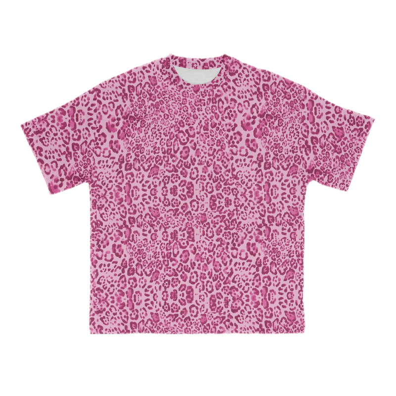 Street Leopard Print T-Shirt - Pink - 3XL - image 3