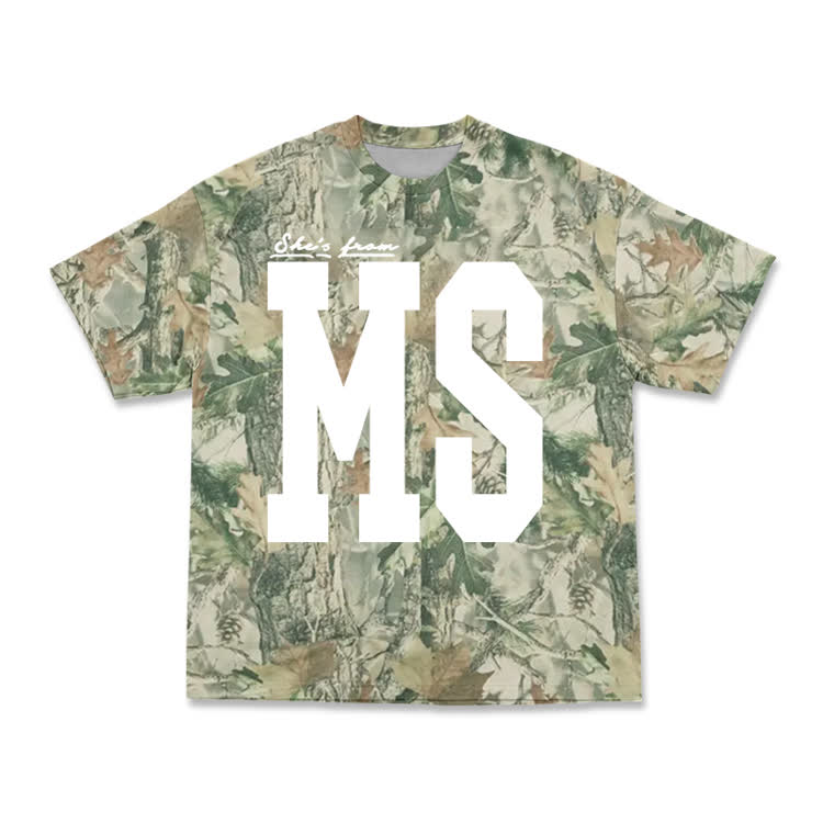 Vintage Forest Camo Graphic T-Shirt - MS - Green - 5XL - image 6