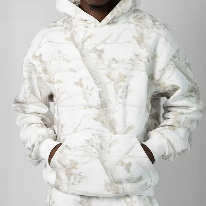 Dead Leaves Camouflage Print Causal Hoodie - image 6