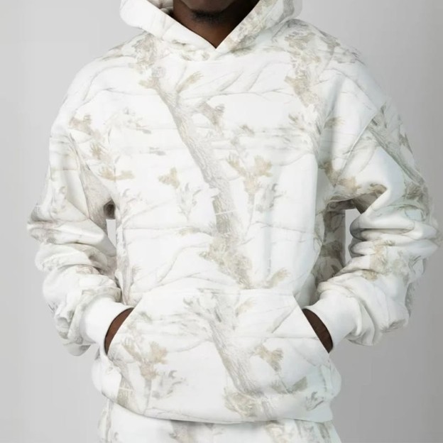Dead Leaves Camouflage Print Causal Hoodie - image 6