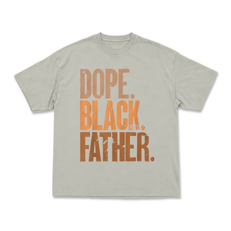 Vintage Dope Black Father Graphic Print T-shirt - Warm Grey - US16-18(2XL) - image 11