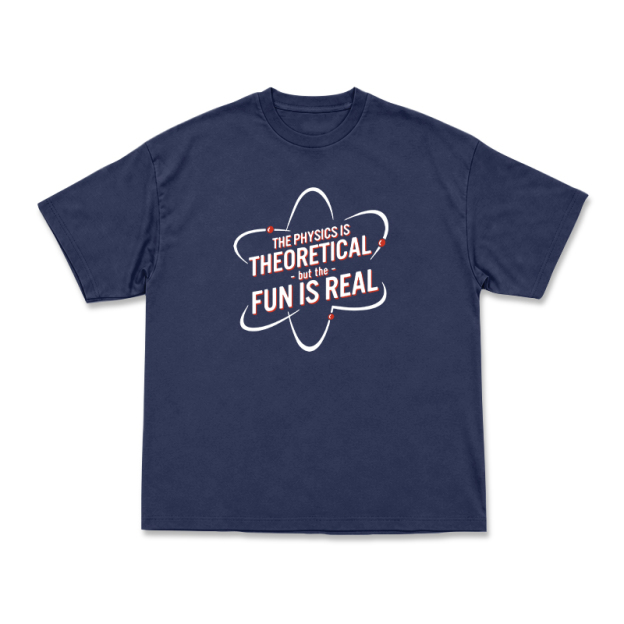 Casual Fun Is Real Slogan Physics Graphic T-Shirt  - Navy Blue - US16-18(2XL) - image 11
