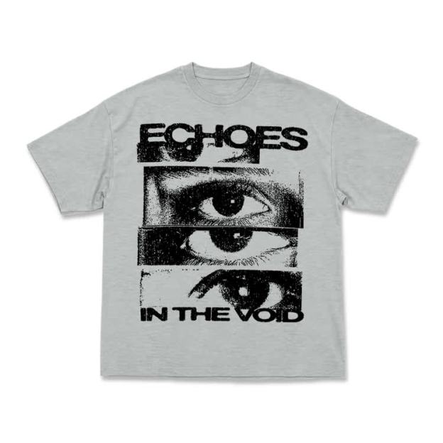 Echoes In The Void Eye Graphic Streetwear T-Shirt - Grey - US16-18(2XL) - image 3