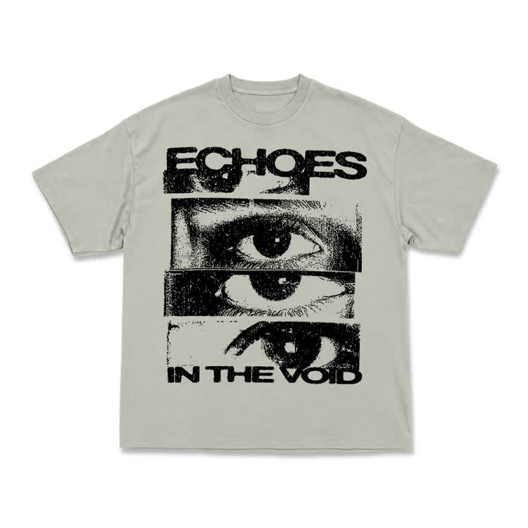 Echoes In The Void Eye Graphic Streetwear T-Shirt - Warm Grey - US16-18(2XL) - image 4