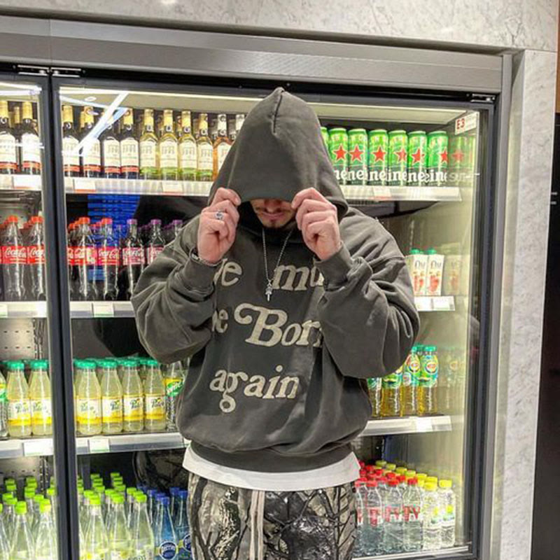 Ye Must Be Born Again Print Hoodie