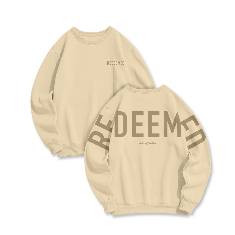 Unisex Redeemed Galatians 2:20 Print Sweatshirt - Apricot - US16-18(2XL) - image 3