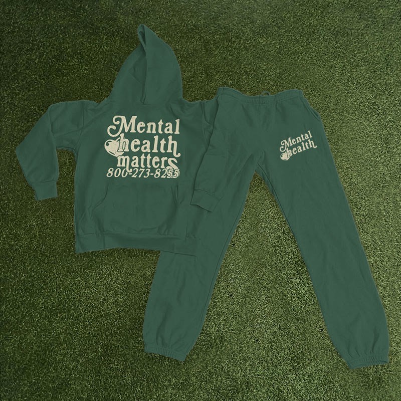 Mental Health Matters Print Hoodie Set