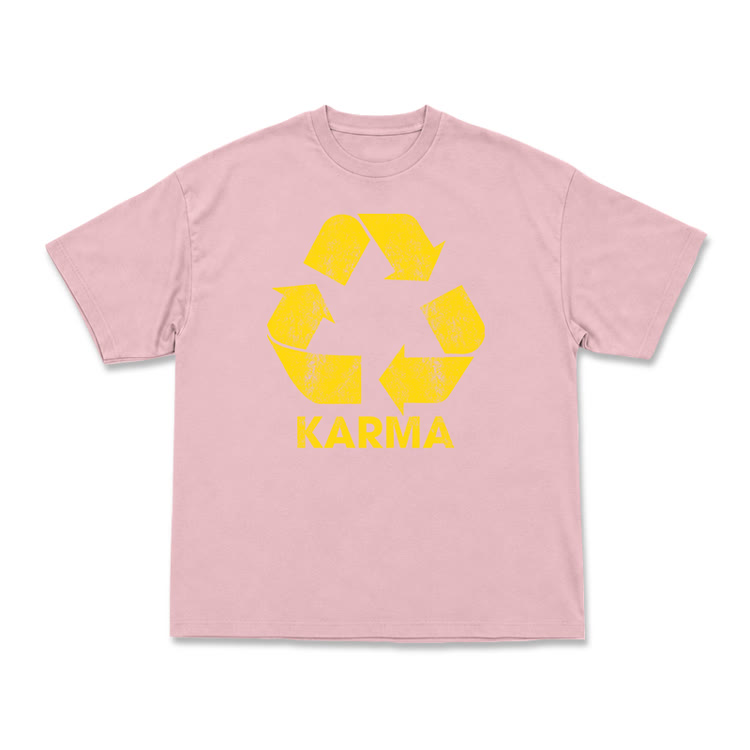 Vintage Karma Recycle Graphic T-Shirt - Pink - US16-18(2XL) - image 3