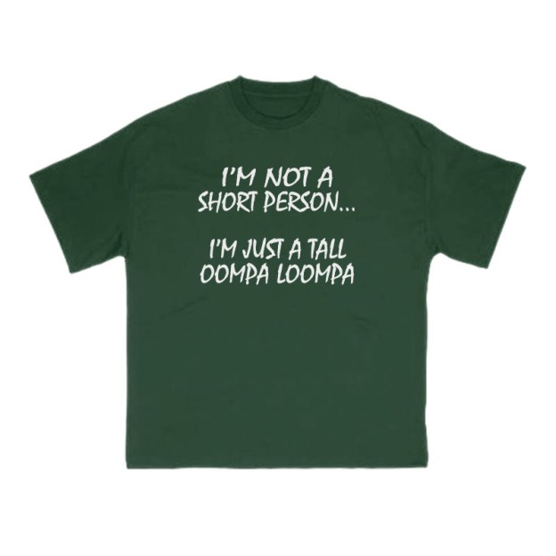I'm Not A Short Person Print T-shirt - Green - US16-18(2XL) - image 7