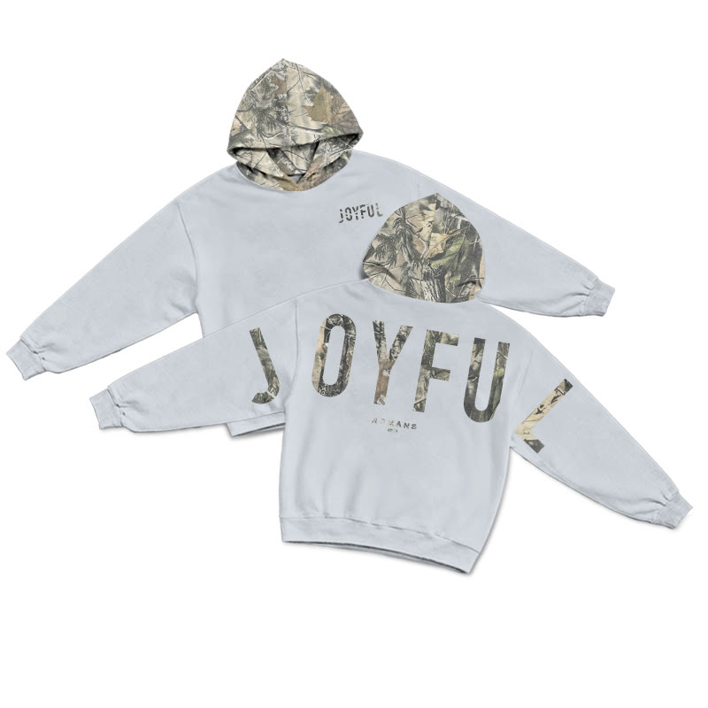 Joyful Romans 12:12 Dead Leaves Camouflage Print Hoodie - Grey - US28-30(4XL) - image 14