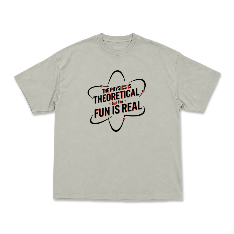 Casual Fun Is Real Slogan Physics Graphic T-Shirt  - Warm Grey - US16-18(2XL) - image 8