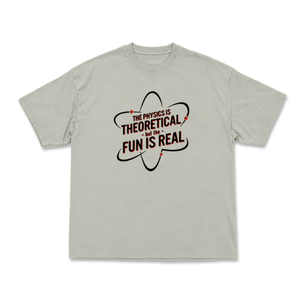 Casual Fun Is Real Slogan Physics Graphic T-Shirt  - Warm Grey - US16-18(2XL) - image 8