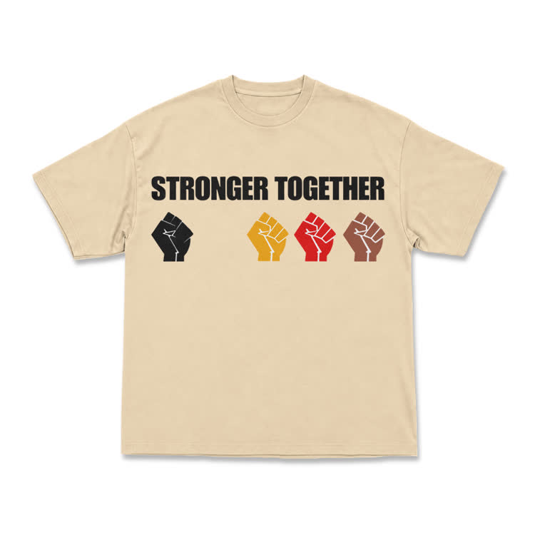 Unity Stronger Together Graphic Crew Neck T-Shirt - Apricot - US16-18(2XL) - image 11