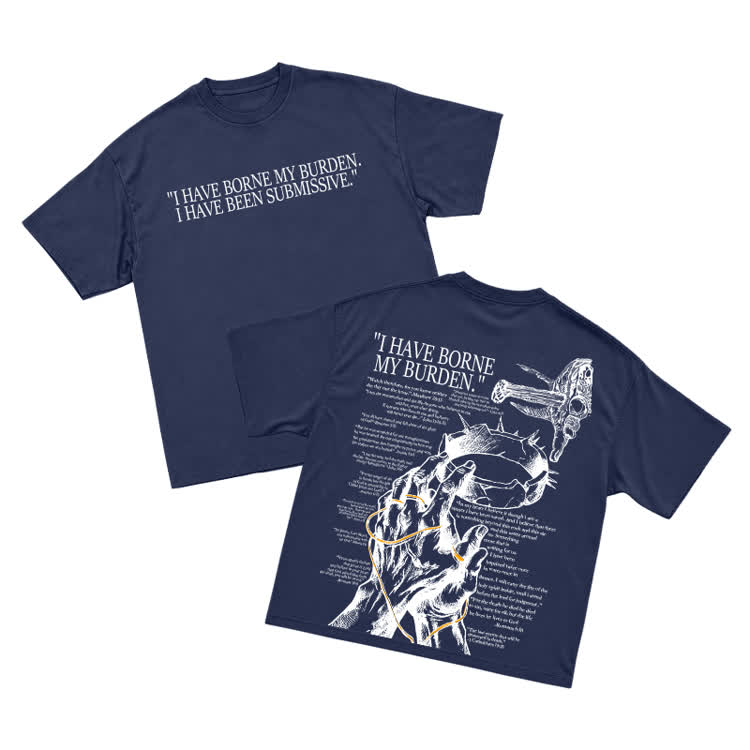 Monochrome Street Graphic Front Slogan Back Print Relaxed Fit T Shirt - Navy Blue - US16-18(2XL) - image 11