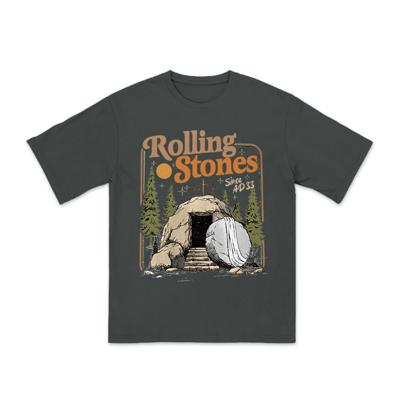 Unisex 100% Cotton Rolling Stones Since AD 33 Print T-shirt