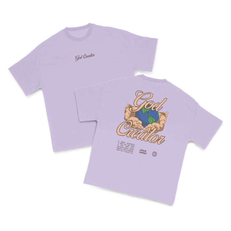 God Creator Print T-shirt - Purple - US16-18(2XL) - image 18