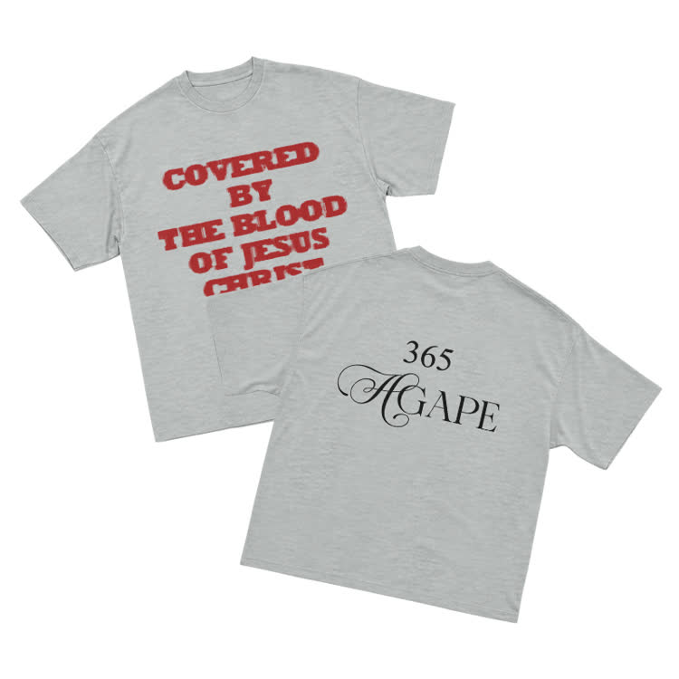 365 Agape Faith Graphic Streetwear T-Shirt - Grey - US16-18(2XL) - image 12