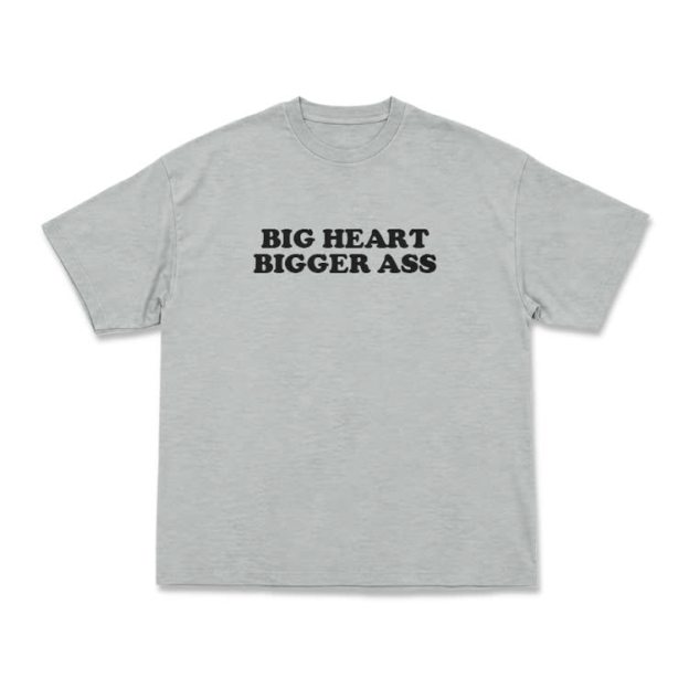 Big Heart Bigger Ass Oversized Crew Neck T Shirt - Grey - US16-18(2XL) - image 8