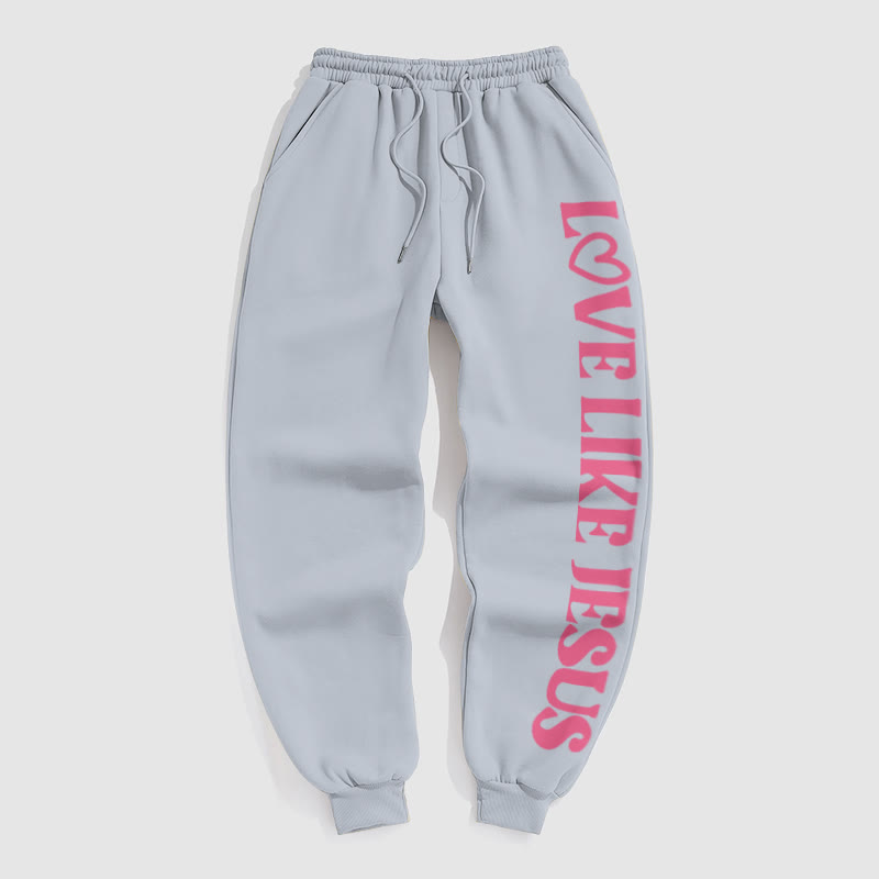 Love Like Jesus Valentine's Day Print Pants - Grey - US16-18(2XL) - image 4