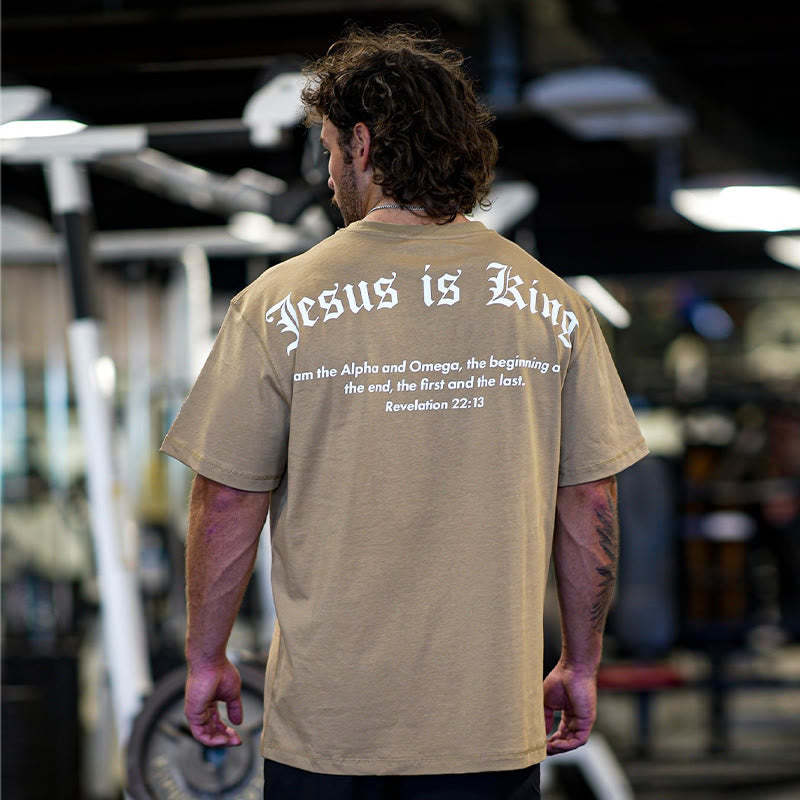 Jesus Is King Print T-shirt