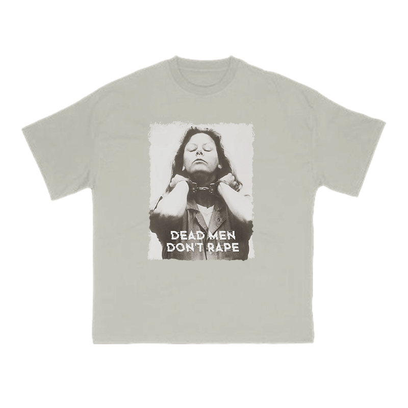 Dead Men Don't Rape Print T-shirt - Warm Grey - US16-18(2XL) - image 4