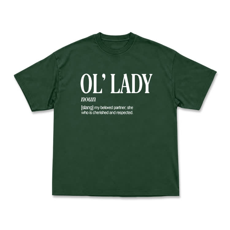 Casual OL' Lady Graphic Round Neck T-Shirt - Green - US16-18(2XL) - image 10