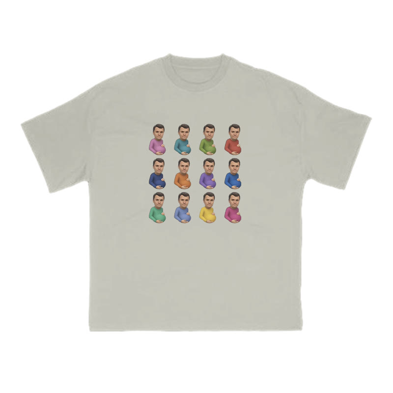 Funny Pregnant Men Print T-shirt - Warm Grey - US16-18(2XL) - image 4